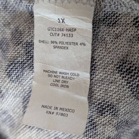 Green Envelope Los Angeles Leopard Print Tunic Top 1X - Picture 8 of 8